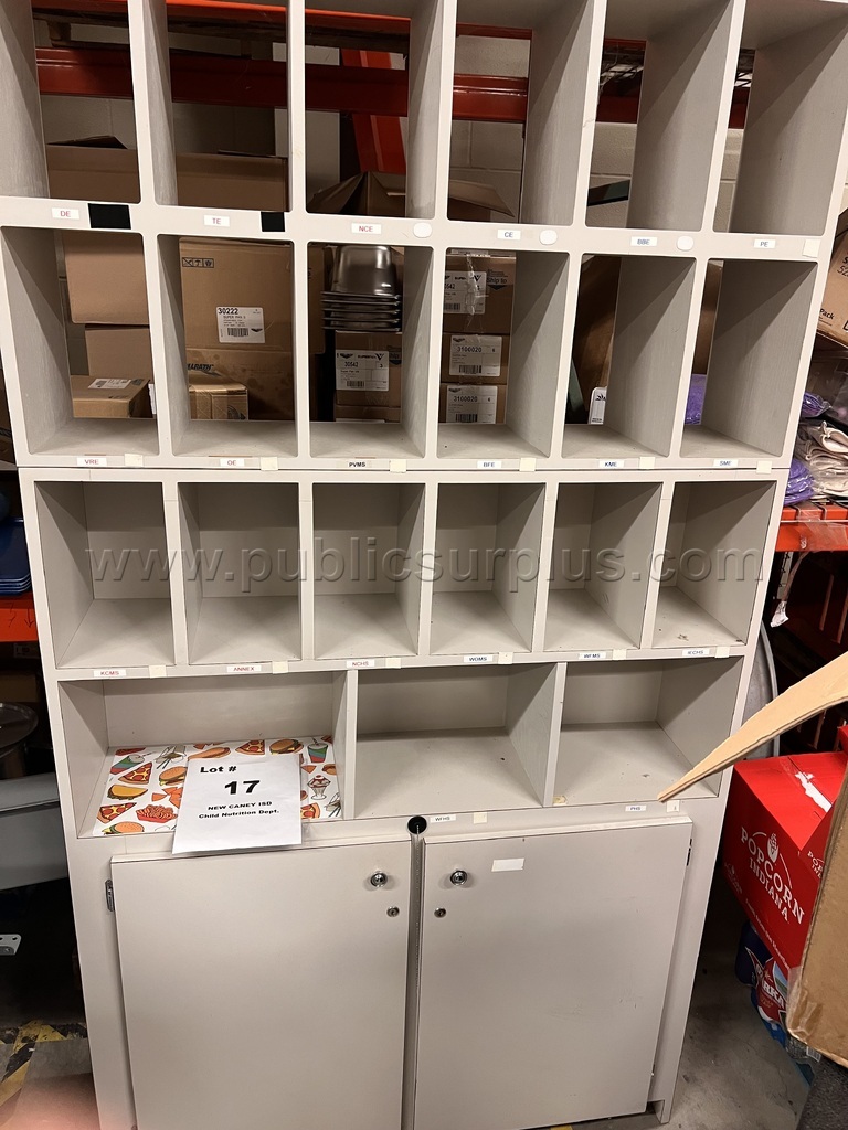 Lot # 17 Cabinet and cubby holes — photo 1