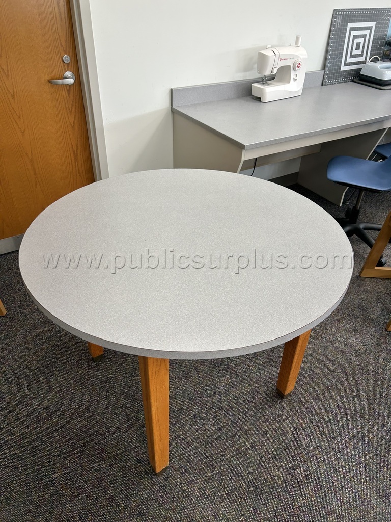 Lot of 7 Library Tables - Round — photo 1
