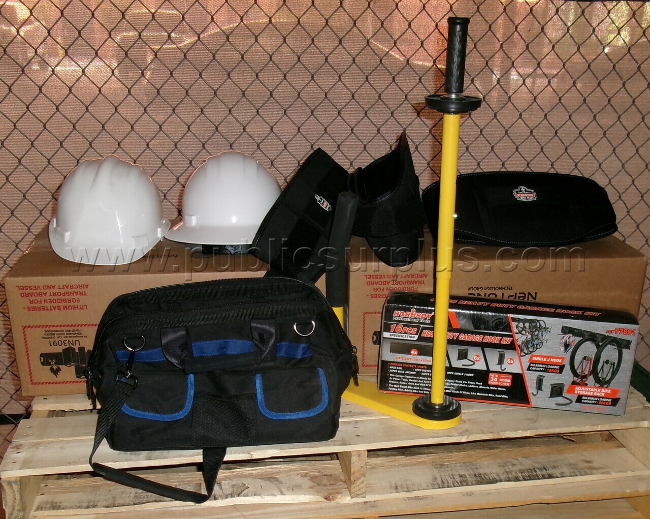 Misc. PPEs, Tool Bag, Bike Rack, Stretch Wrap Holder — photo 1