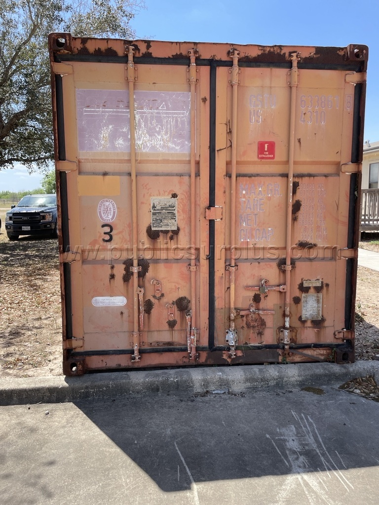 Lot 136 - 40' Container w/Contents. Used items to include 1 desk,3 lobby chairs — photo 1