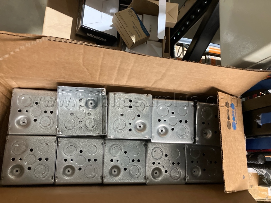 1 Case (25 pcs) 4" Metal Square Electrical Boxes - A — photo 1
