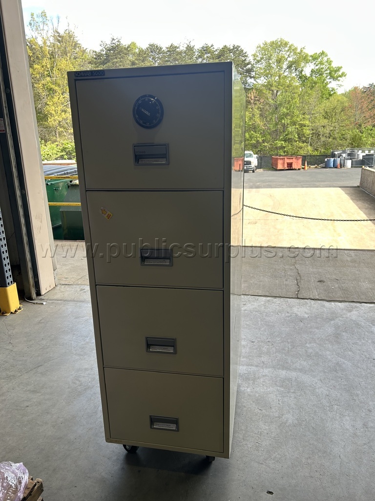 4 DRAWER SAFE FILE CABINET W/ COMBINATION LOCK — photo 1