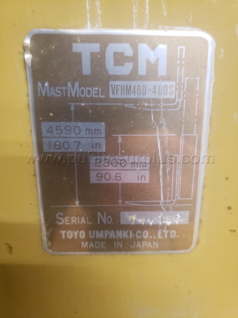 1984 TCM VFHM40-400S Forklift — photo 1