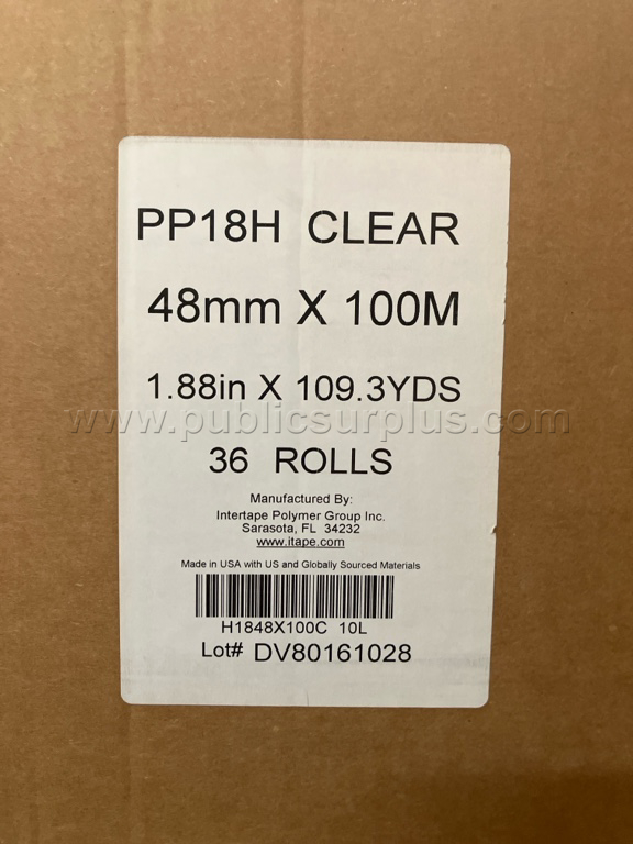 Case (36 rolls) 1.88" Clear Packing Tape - E — photo 1