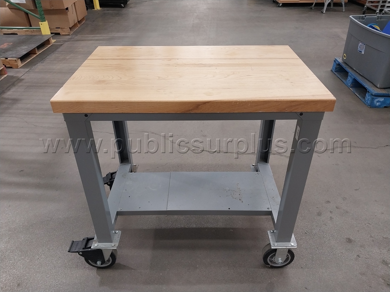 Table, Rolling Butcher Block Top — photo 1