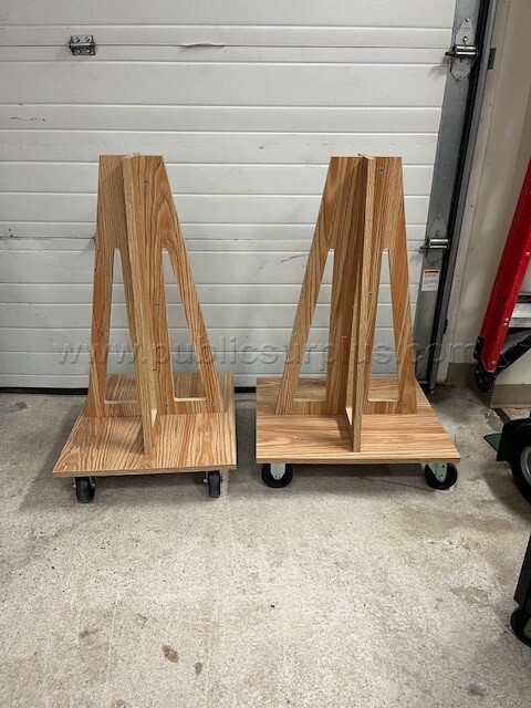 2- Wood Paper Carts — photo 1