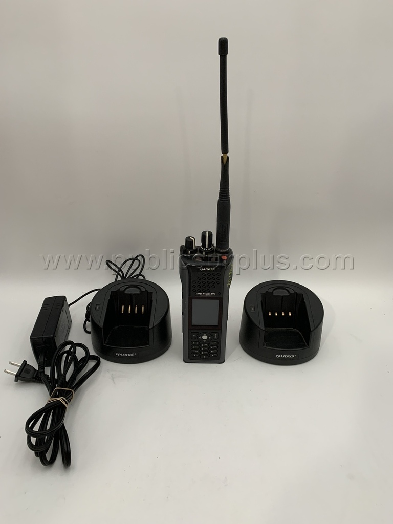 Radio w/ Charging Docks, Harris - Shipping $14.99 /KK — photo 1