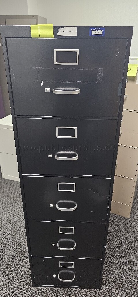 5 drawer black file cabinet (1) — photo 1