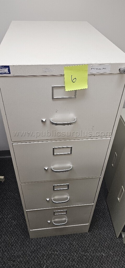 4 drawer beige file cabinet (#6) — photo 1