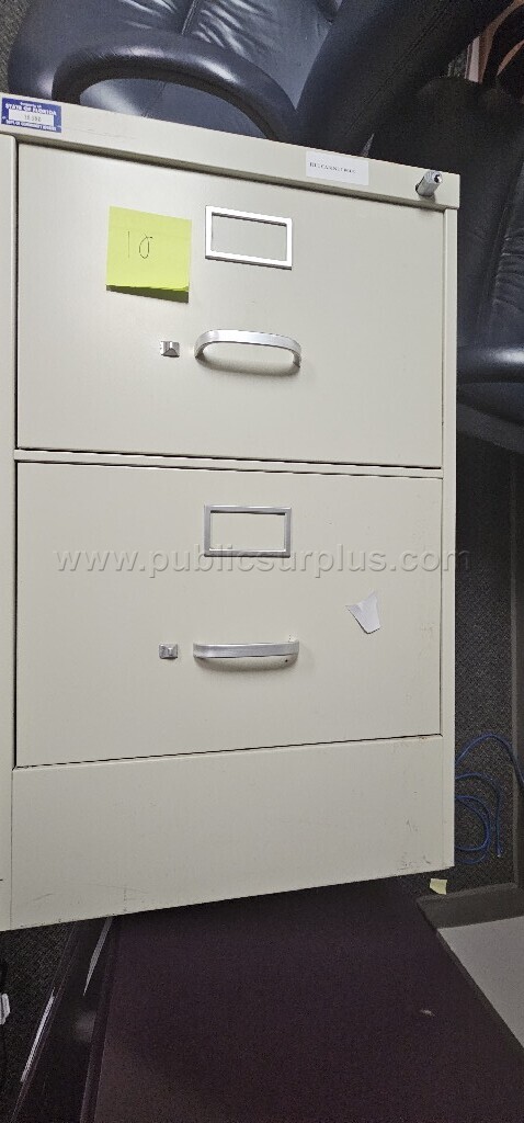 2 drawer beige file cabinet (#10) — photo 1