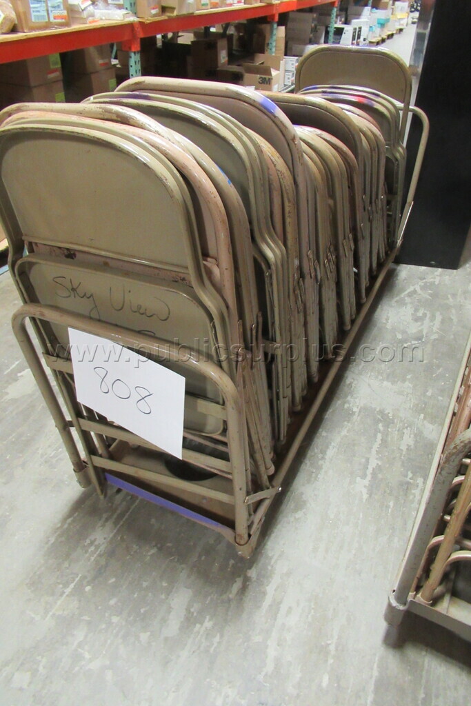 METAL FOLDING CHAIRS - PALLET 808 — photo 1