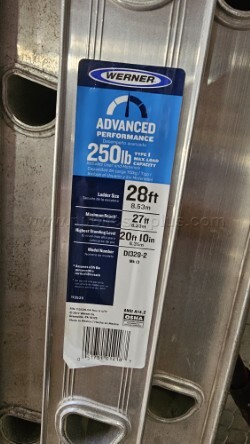 28 Ft. Extension Ladder Werner Advanced — photo 1
