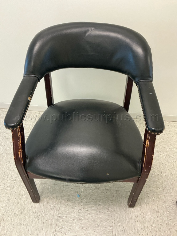 GUEST CHAIR (BLACK LEATHER) — photo 1