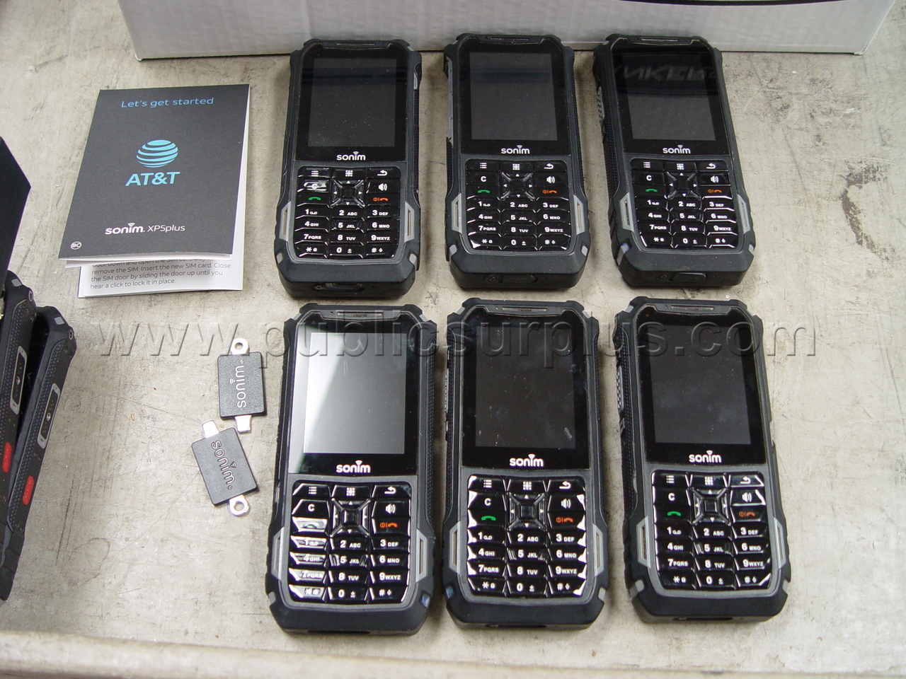 (6) AT&T Sonim XP5s (XP5900) 16GB Phones — photo 1