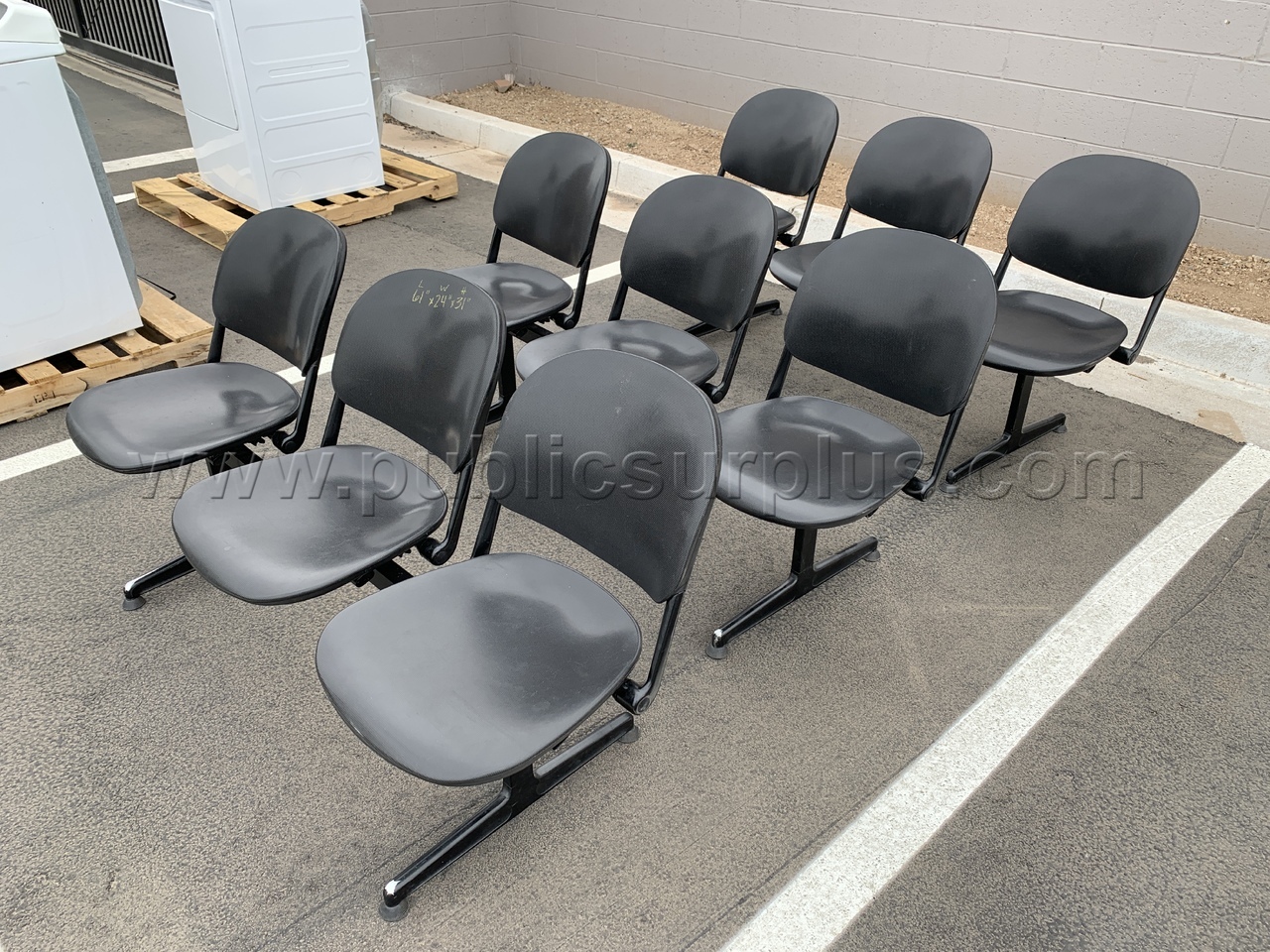 3-Seat Beam Benches, Torsion /KK — photo 1