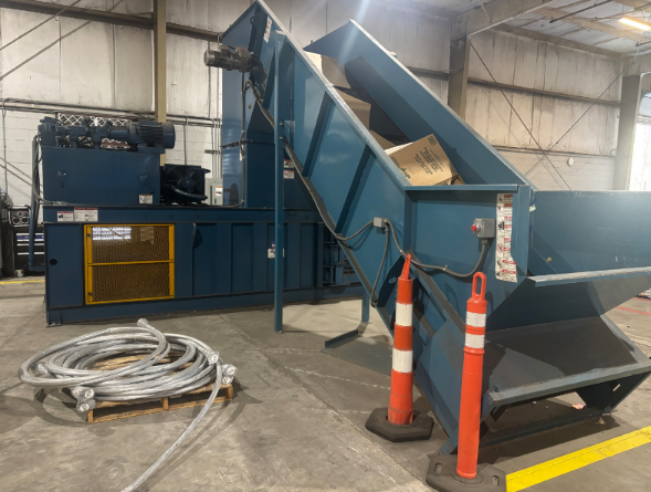 Marathon Side Eject Horizontal Baler and Conveyor — photo 1