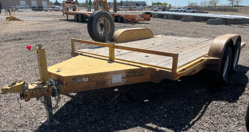 2010 Pauli 12X7 Overall Flatbed Trailer.