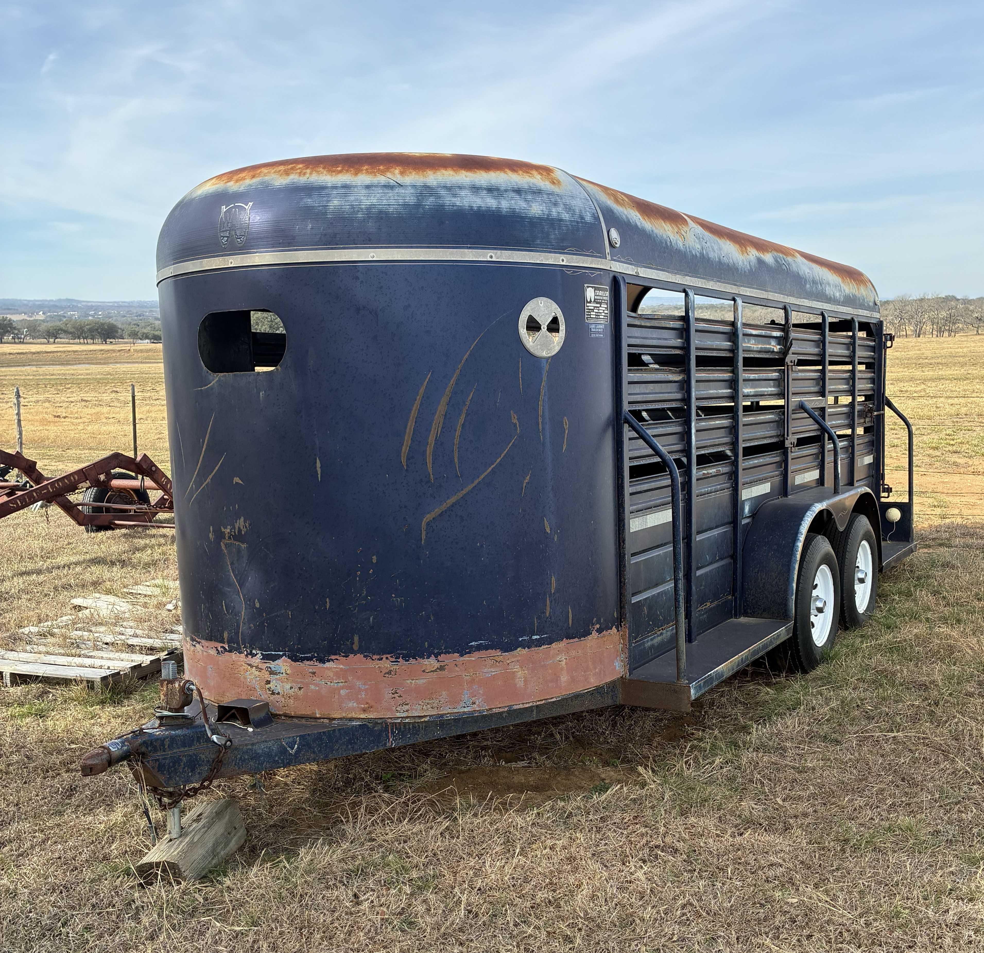 1996 W-W 6' x 16' Stock Trailer — photo 1