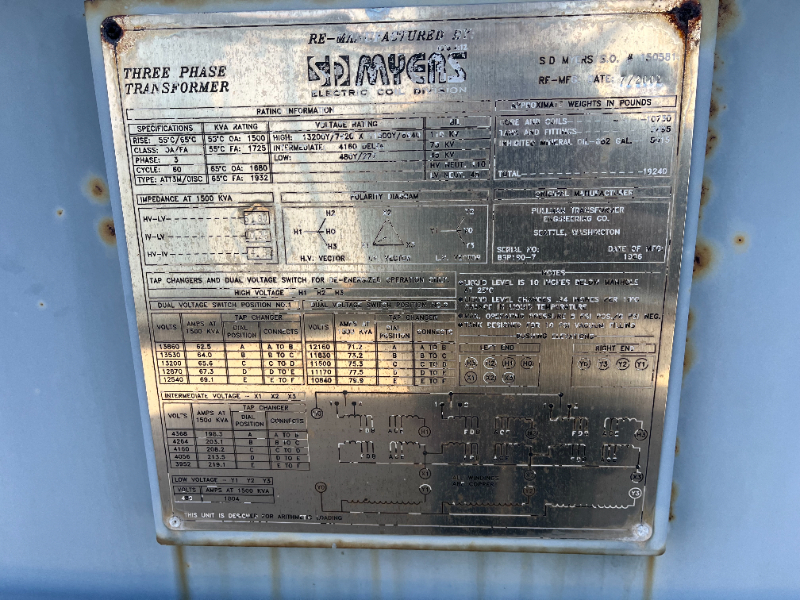 (2)  1500 kVA portable substations — photo 1