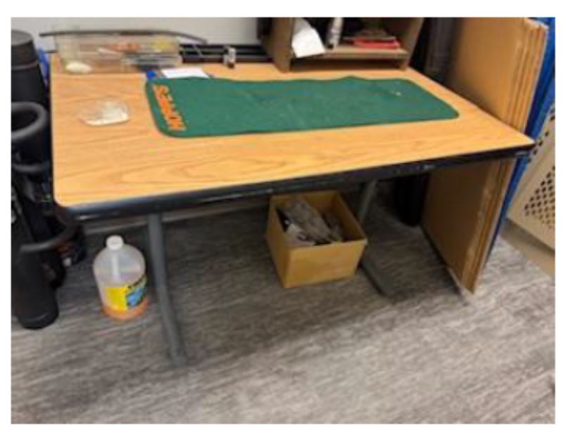 Table with Wood Grain Top