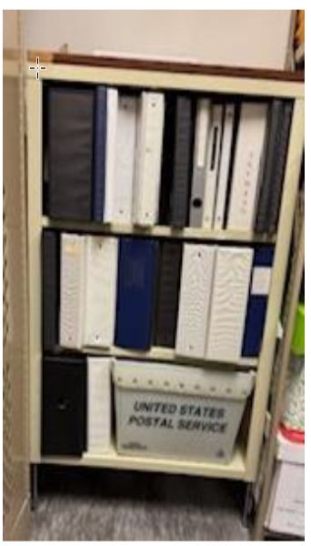 3-Shelf Open Cabinet with Wood Grain Top