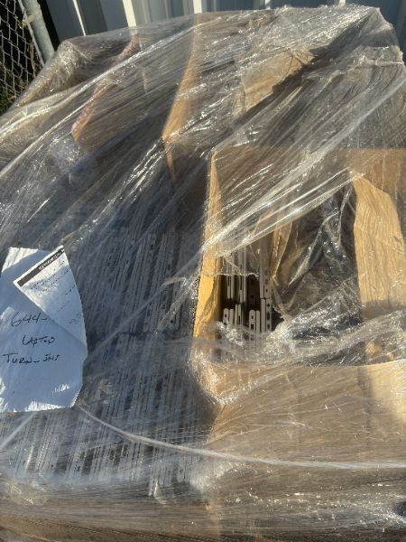 MISC COMPUTER EQUIP PRINTERS MONITORS PCS AND CORDS (1 LOT)