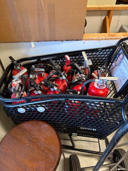 One Lot of EMPTY Fire Extinguishers (Est 60 ea) — photo 1