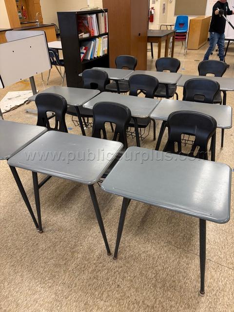 Lot of Combination Student Desk with Chair