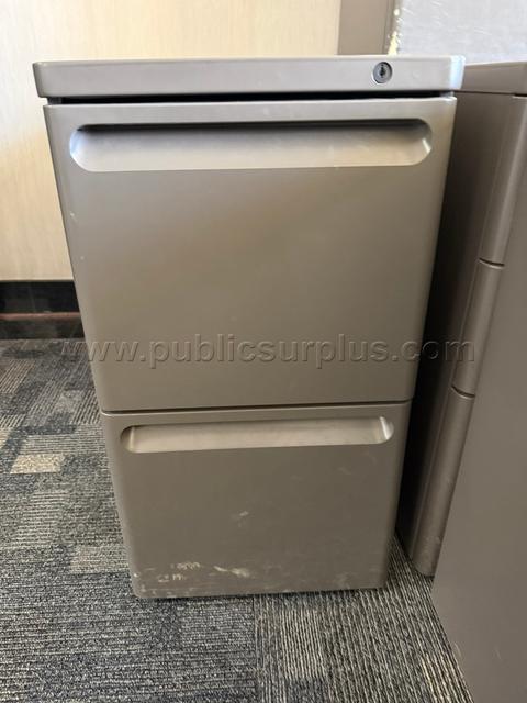 Gray Filing Cabinet - 2 Files - No key.