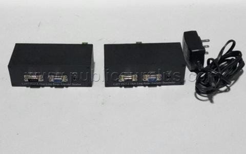 LOT OF 2 SWITCHES CAT 5 VGA & DATA RANGE EXTENDER RECEIVER