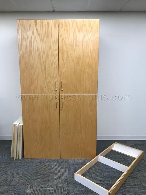 Large Wood Enclosed Cabinet