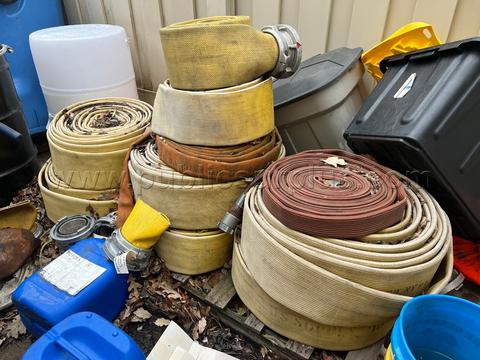 Lot of fire hose assorted sizes