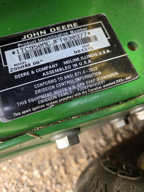 John Deere Z950M 60" Mower