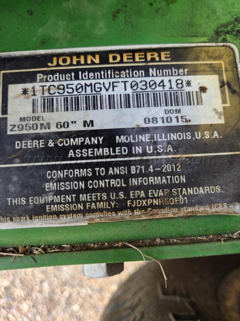 John Deere Z950M 60" Mower