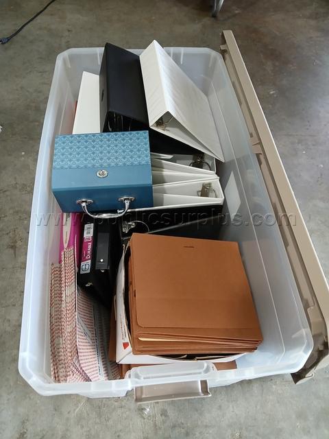 BINDERS AND MISC OFFICE SUPPLIES (TOTE NOT INCLUDED) (2ND LISTING)