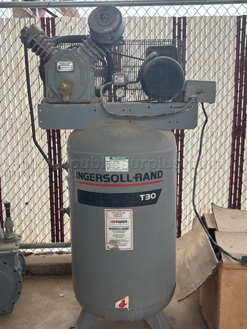 Ingersoll-Rand T30 Industrial Air Compressor - 80 Gal, 200 PSI, Woodshop Used