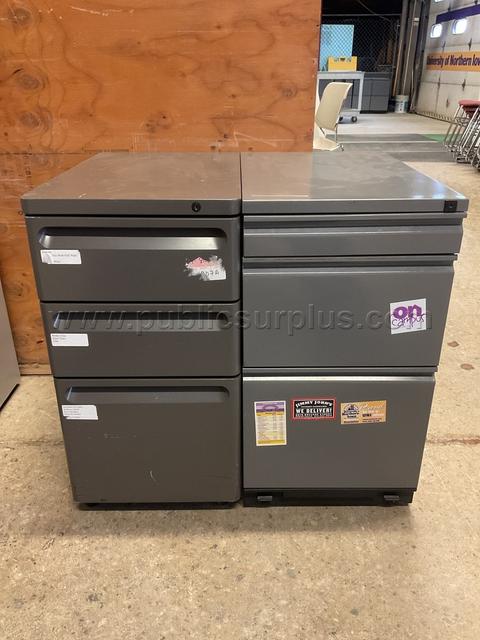 2-Small Rolling File Cabinet Lot #4643