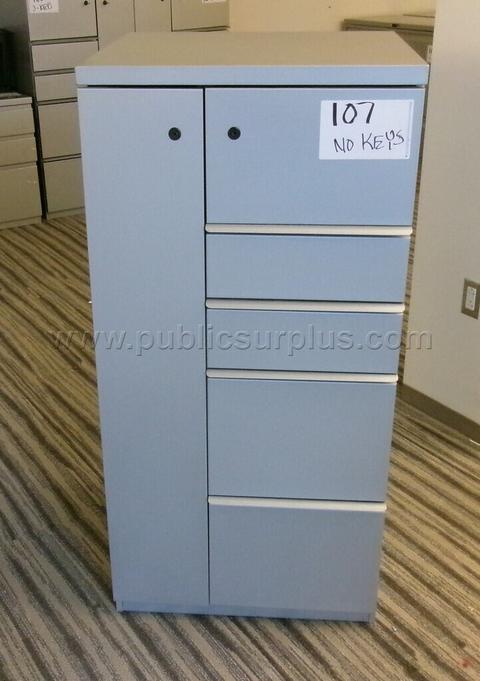 4 Drawer, 2 Door Metal Cabinet (#107)