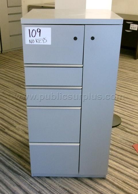 4 Drawer, 2 Door Metal Cabinet (#109)