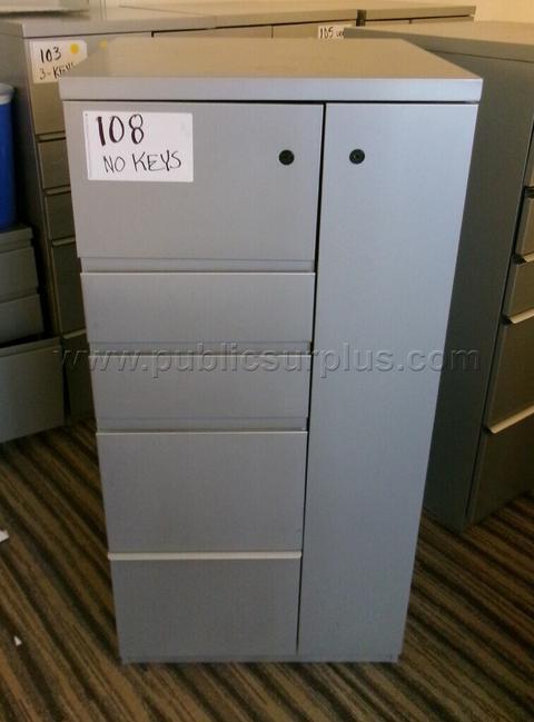 4 Drawer, 2 Door Metal Cabinet (#108)
