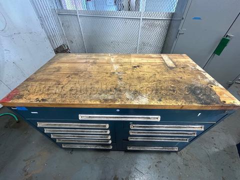 Cabinet, Vidmar, 10 drawer, Woodtop