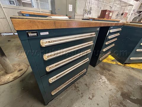 Cabinet, Vidmar, 10 drawer, Woodtop