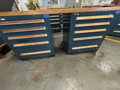 Cabinet, Vidmar, 10 drawer, Woodtop