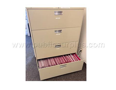 Four-Drawer Beige Filing Cabinet - Located in Juneau, AK