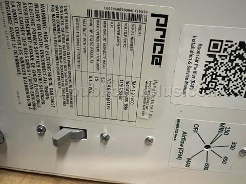 PRICE AIR PURIFIERS LOT OF (4)