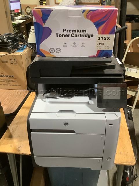 7865 - Color LaserJet Pro MFP M476dn w/Box of Toner Cartridges