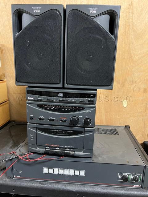 vintage RCA stereo system & an Extron MLS 600 D media switcher