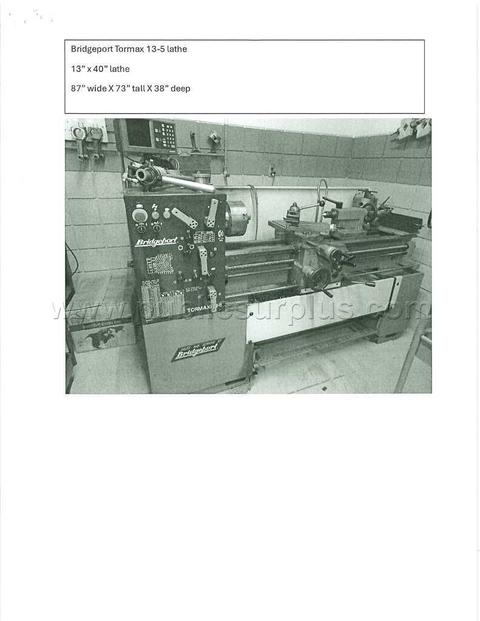 S2274-Bridgeport Tormax 13-5 Lathe