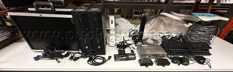 Misc. Lot of Electronics Computer HP Computers Monitors Keyboards Mice Doc Cams+