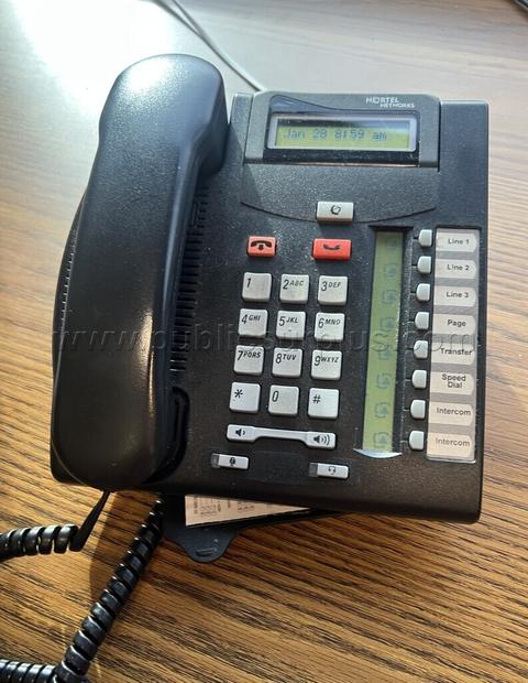 Lot of 6 Nortel Networks Office Desk Phones